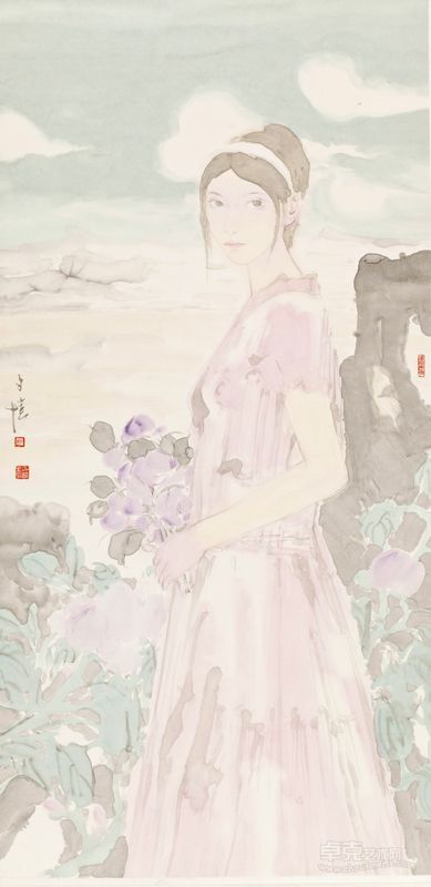 孙夕恺《玫瑰之约-2》136x69cm 2011年