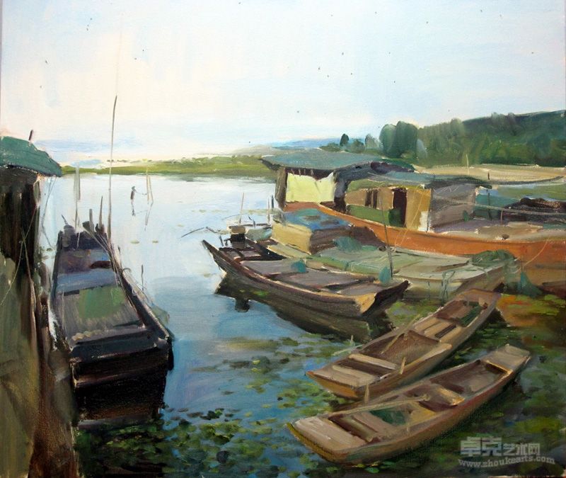 太湖写生60x70，2012