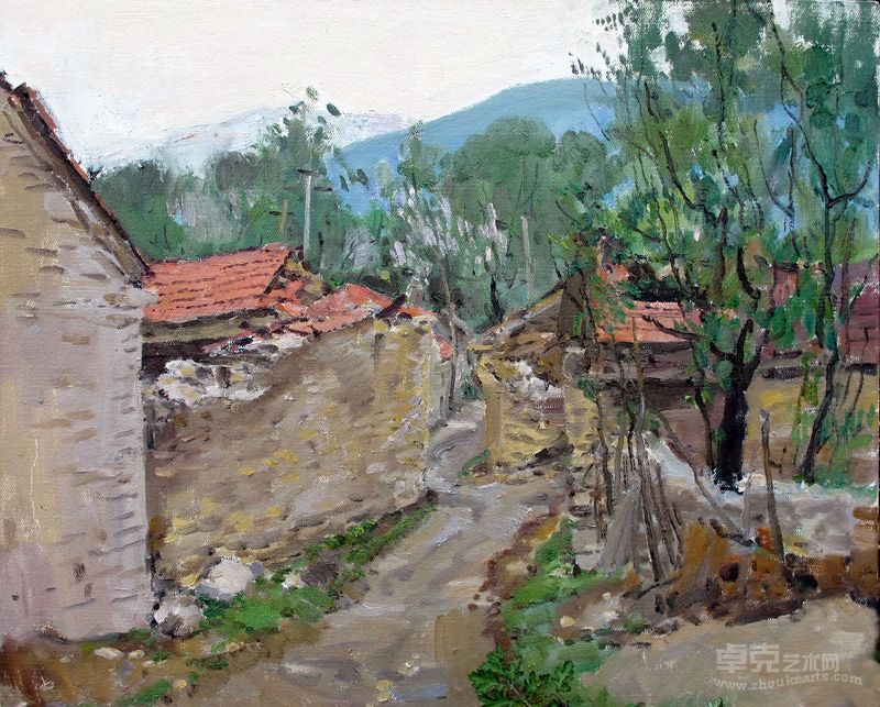西老泉村头 50x60，2013
