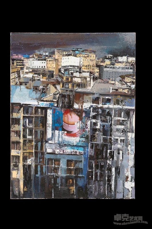 广告 米兰 布面油画 70x50 cm