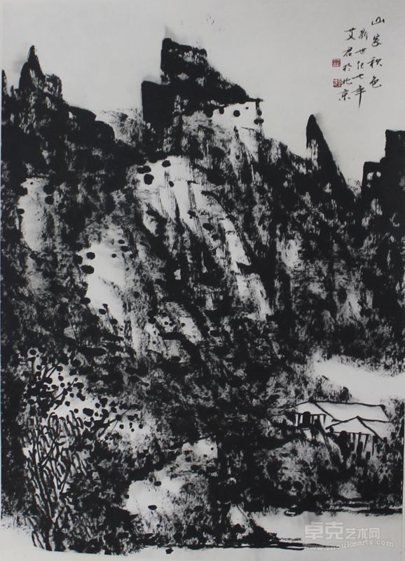 艾君2013年焦墨（一）66×48cm