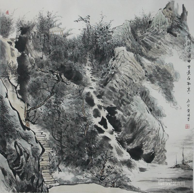 黄时平2010年山水六68×68cm