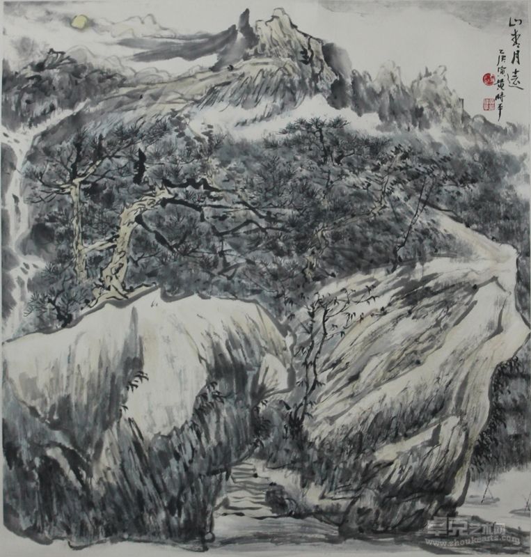 黄时平2010年山水一68×68cm