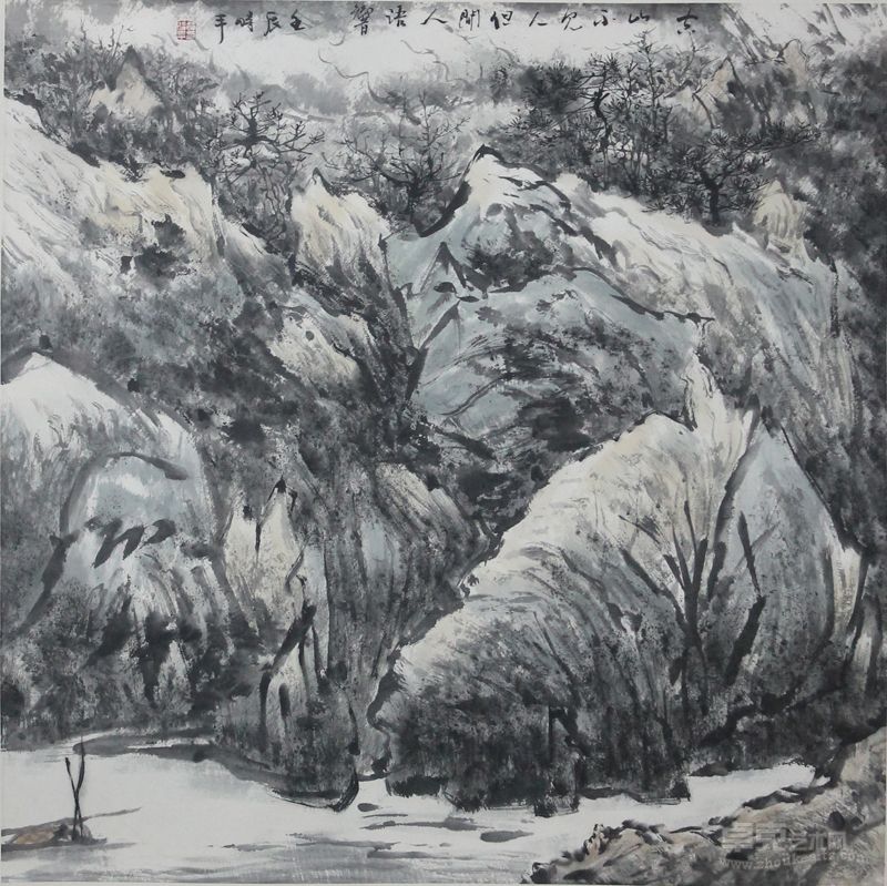 黄时平2012年山水二68×68cm