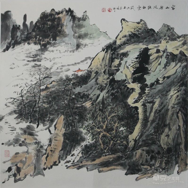 黄时平2012年山水三68×68cm