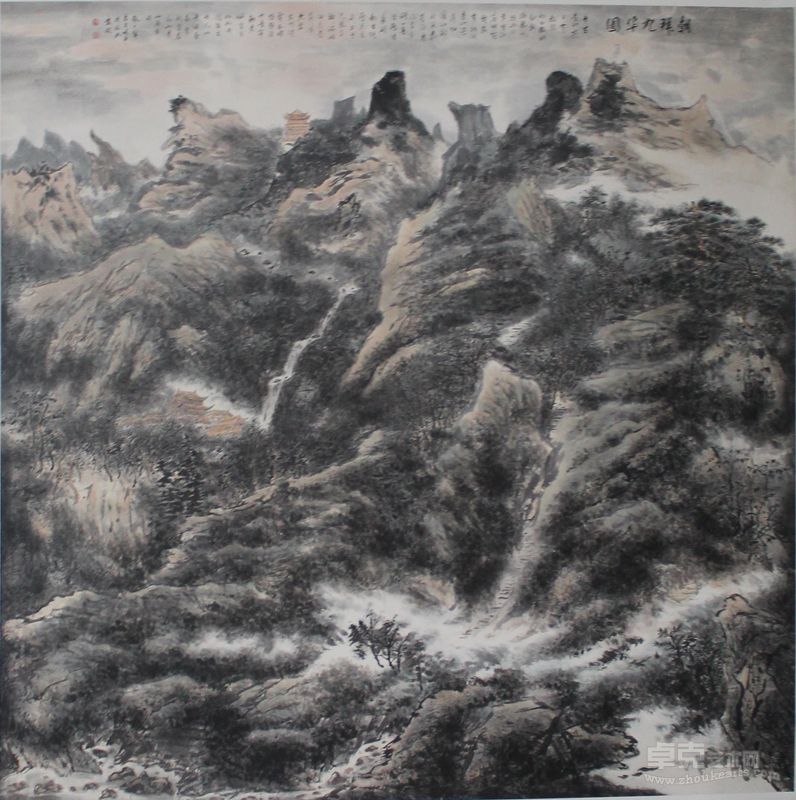 黄时平2013年朝拜九华图180×180cm