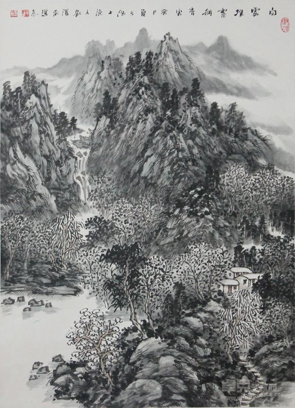 刘泽荣2013年白云堆絮68×45cm