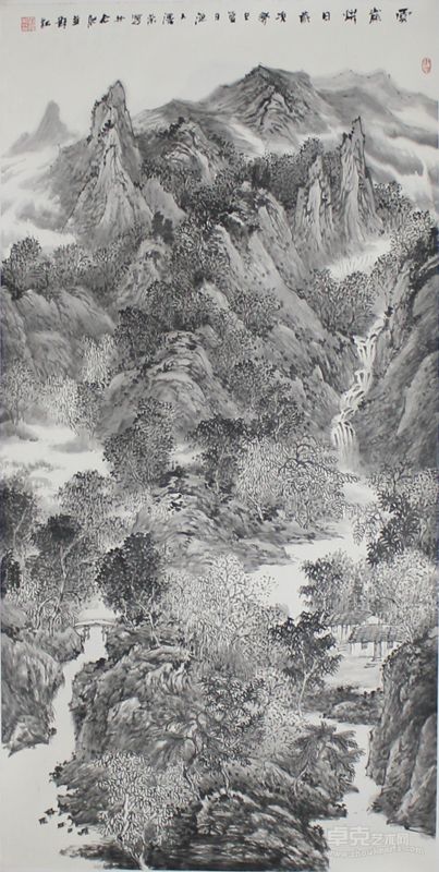 刘泽荣2013年云嶺烘日136×68cm