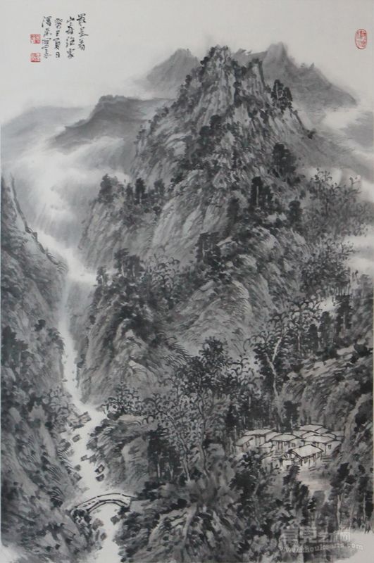 刘泽荣2013年最是看山奇绝处68×45cm