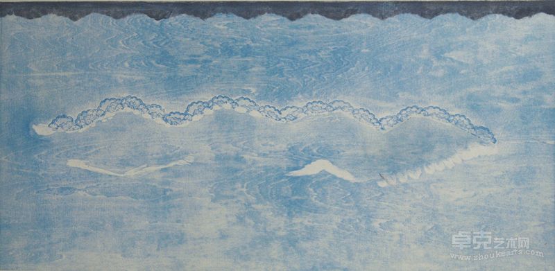 石川丘子_《波浪和云》_76.7×105