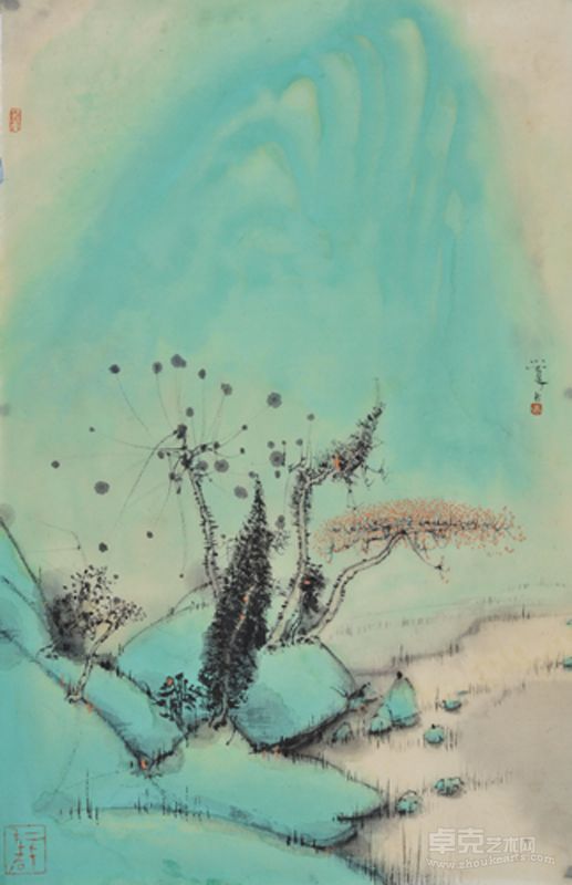 张小夏1《翠风生艳》2013年作75x47cm