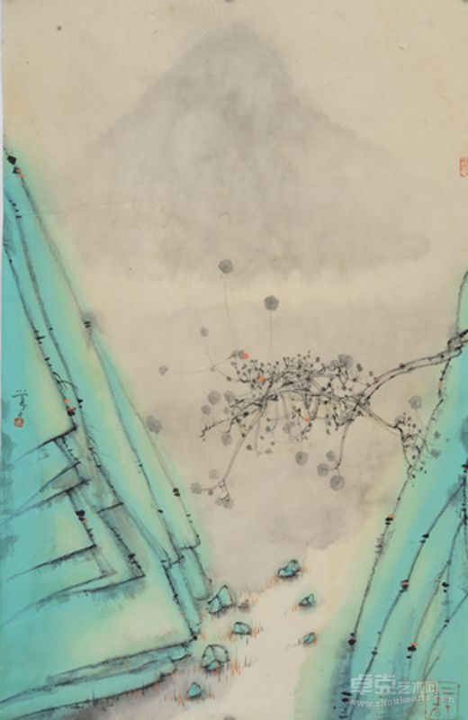 张小夏4《雾峰翠壁》2013年作75x47cm