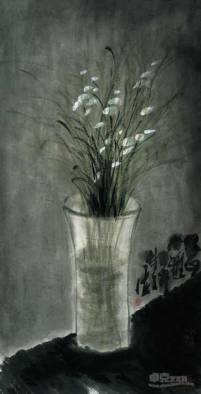 谢海 暗香 设色纸本 70cm×35cm 2011