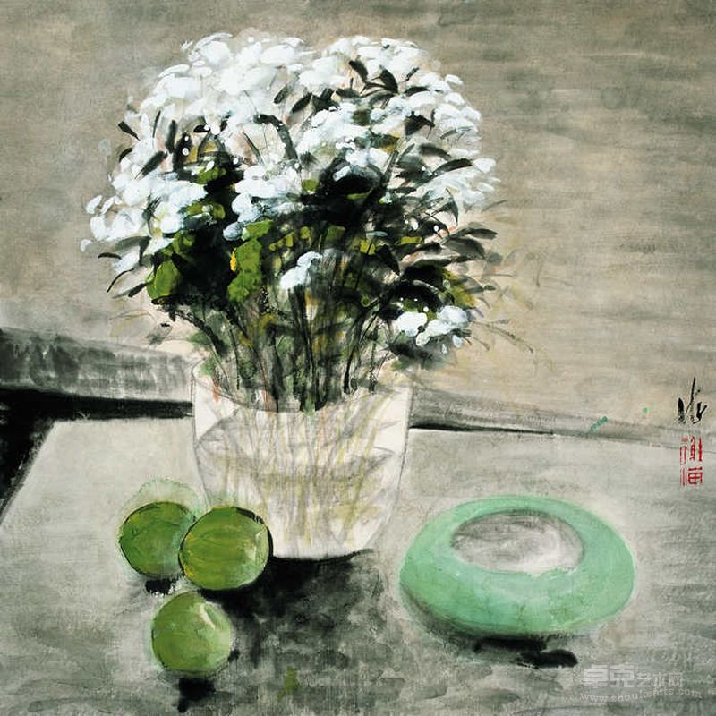 谢海 踏青归来 设色纸本 69cm×69cm 2011