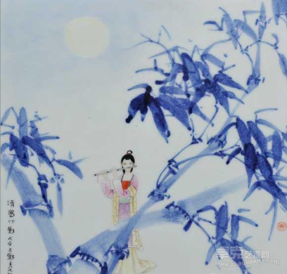 《清风竹影》 王采