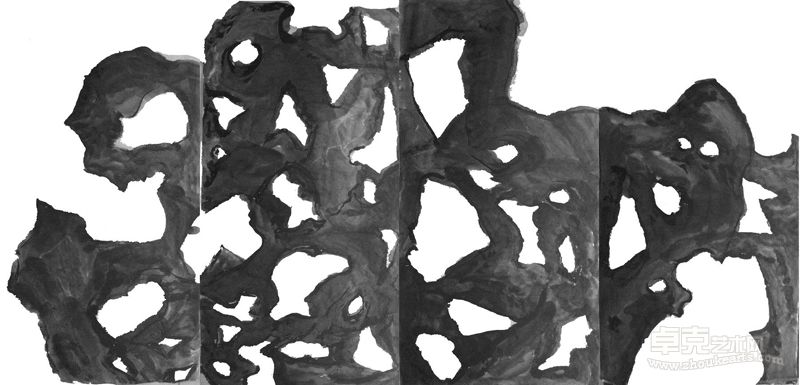 风景，137×280cm,纸本水墨,2012