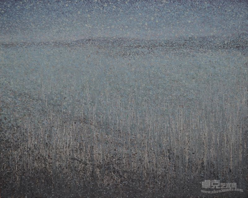 高德强 《江南初雪》 油画 40cmX50cm 2012