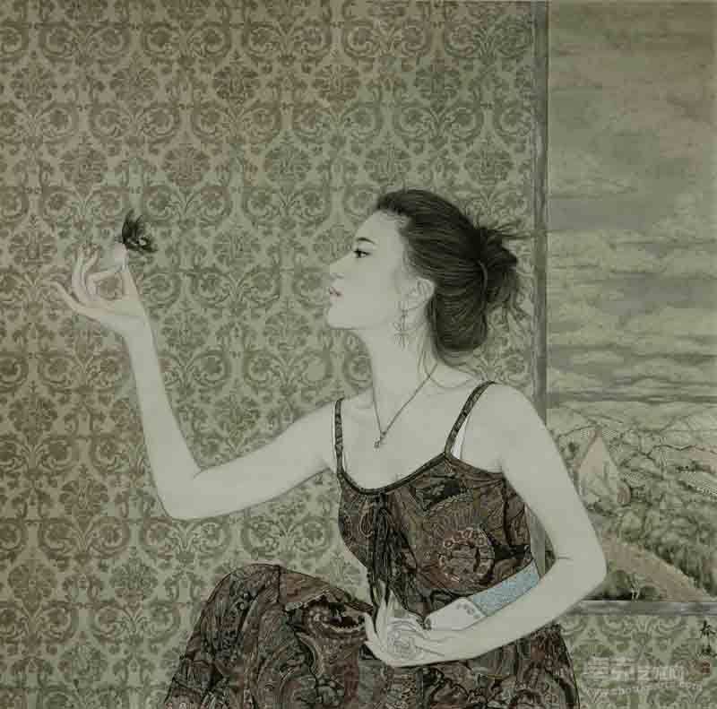 黑蝴蝶100cm.85cm2010年