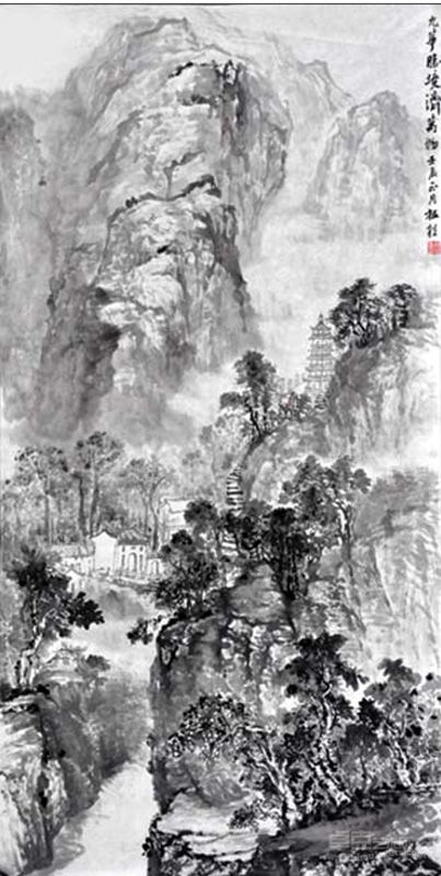 丁祖桂《山水》