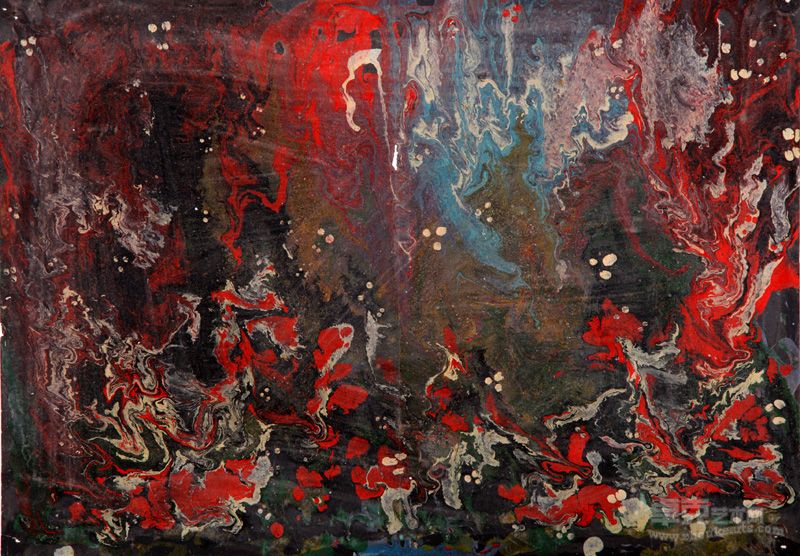 LQP-216  日记系列 纸面油画 26X37cm 1970年代