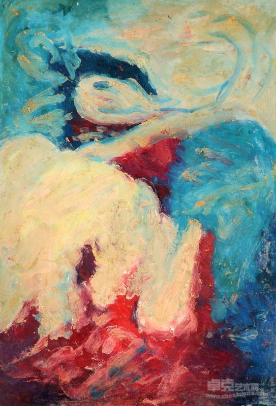 LQP-657 寂寞嫦娥 布面油彩 75X52cm 1980年代