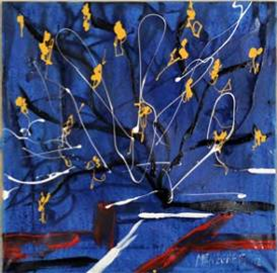 形与神 花（37）釉彩画 54×53 2012