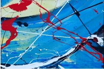色非色 蓝色（34）水釉彩画 30,5×45 2012