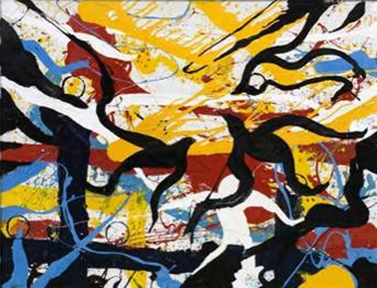 生命之相 太阳之狮（38）釉彩画 180×140 1992