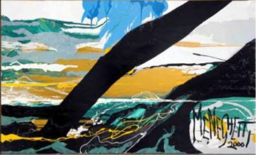 生命之相 成功之旅（19）釉彩画 120×200 2000