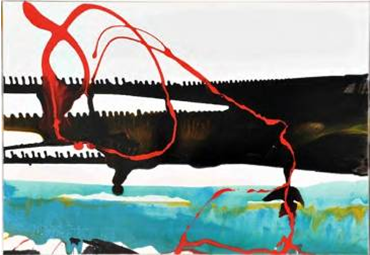 生命之相 斗兽场上的公牛（44）釉彩画 70×100 2009