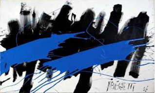 生命之相 蓝色（15）釉彩画 58×89 2006