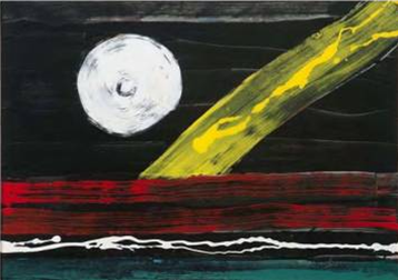 生命之相 海平面上的“太阳”（43）釉彩画 50×70 2010