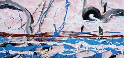 生命之相 本能和理性（51）釉彩画 145×90 2010
