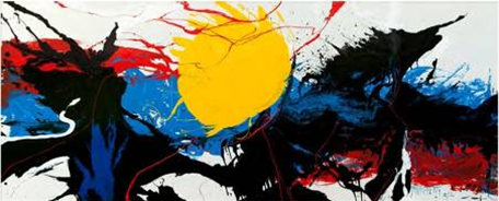 生命之相 伊卡洛斯（46）釉彩画 110×255 2012