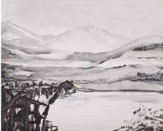 禅境 湖畔村落（67）丙烯酸 100×120 2009