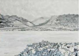 禅境 湖光山色（29）釉彩画 83×115 2010