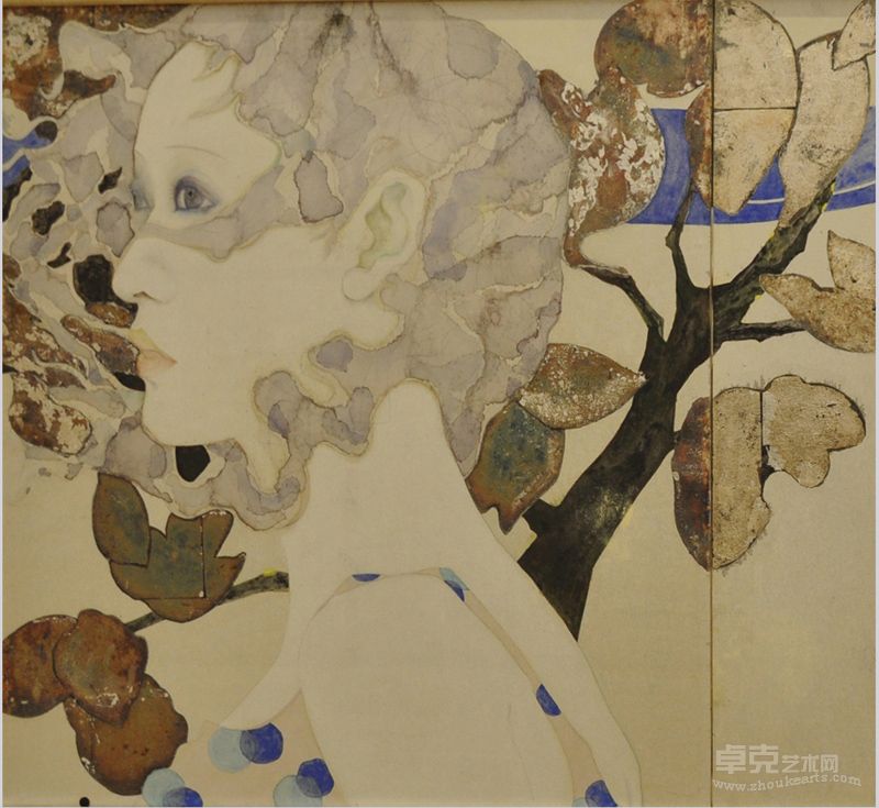 杜晨-工笔作品：《羡慕我的时代》  尺寸：90cmX95cm