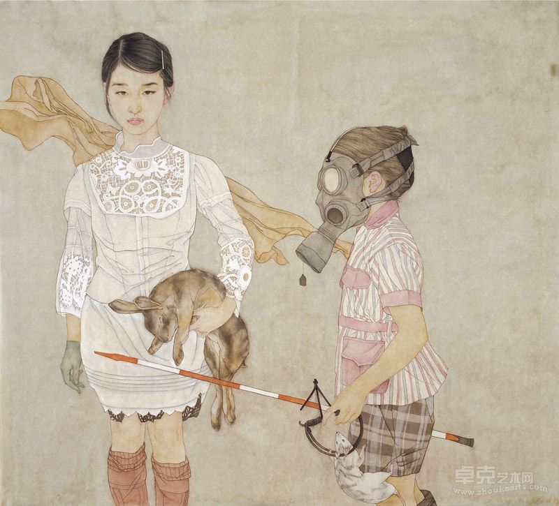 岳小飞他们2 绢本 110cm× 150cm 2011