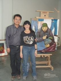 俄罗斯苏里可夫美术学院教授塔季垭娜女士造访杭州，她为我画了油画--《母爱》。