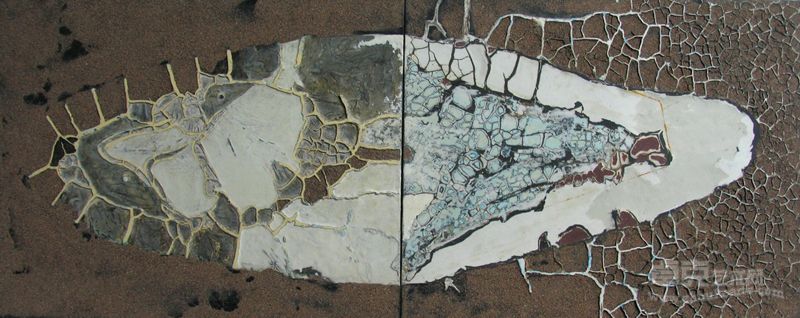 蜕系列之34，80cmX200cm,2010,布面综合.