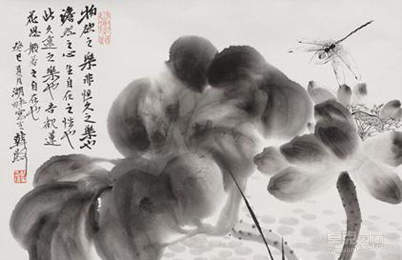 《四序水墨花鸟系列》   韩璐  35×45cm    2013年