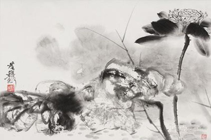 《四序水墨花鸟系列》  韩璐  35×45cm   2013年