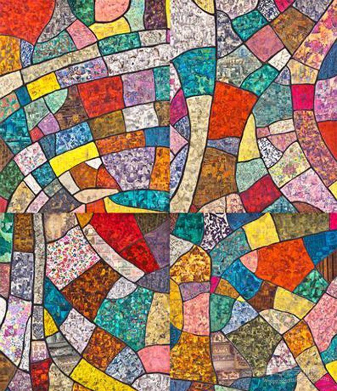 龟裂纹 150cm x120cm x4 2009年 薛松