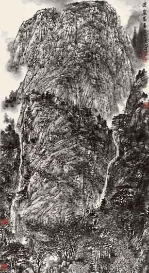 苍岩墨象 李小可 138x69.5cm 2013年作
