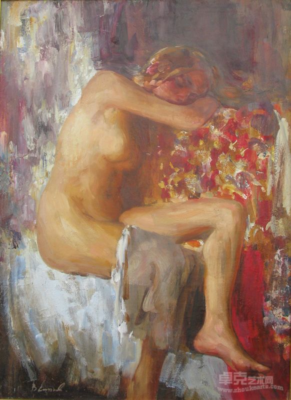 睡着的裸女 布面油画 109.5x79