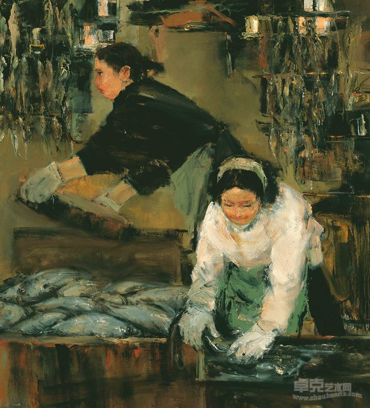 鱼市·Ⅰ110×100cm 2009