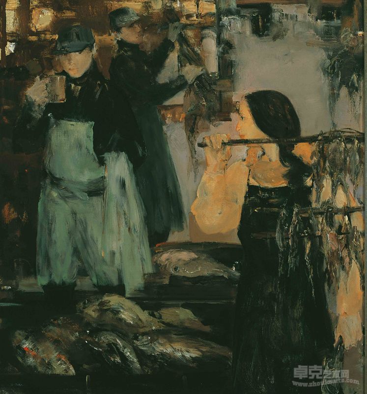 鱼市·Ⅲ110×100cm 2009