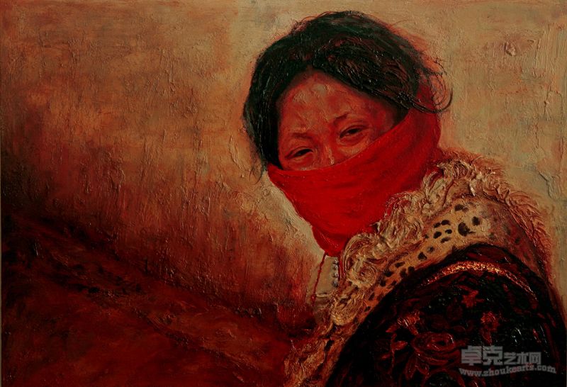陈果西藏组画 扎什伦布寺之二 尺寸：73.5×50