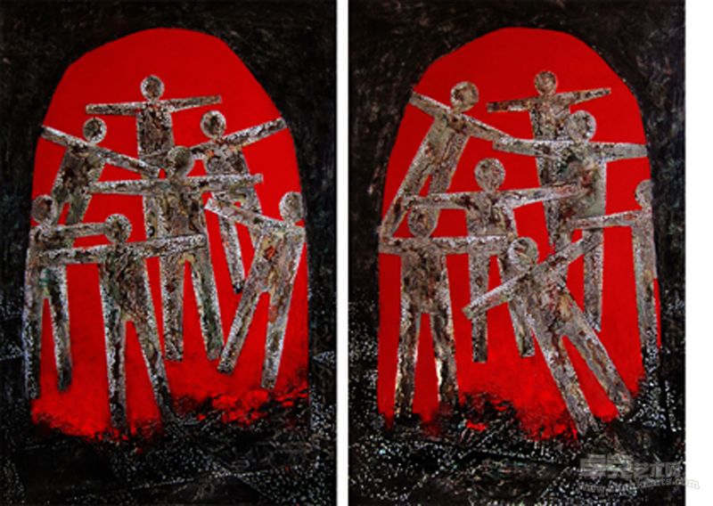范少辉 《玄门》（120cm×80cm×2）,2012年