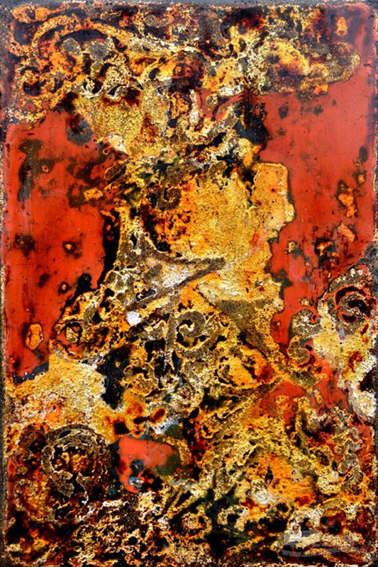 刘善林《旋》大漆及辅助材料 20X30cm 2008